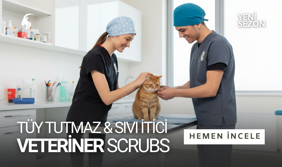 Tüy Tutmaz & Sıvı İtici Veteriner Scrubs