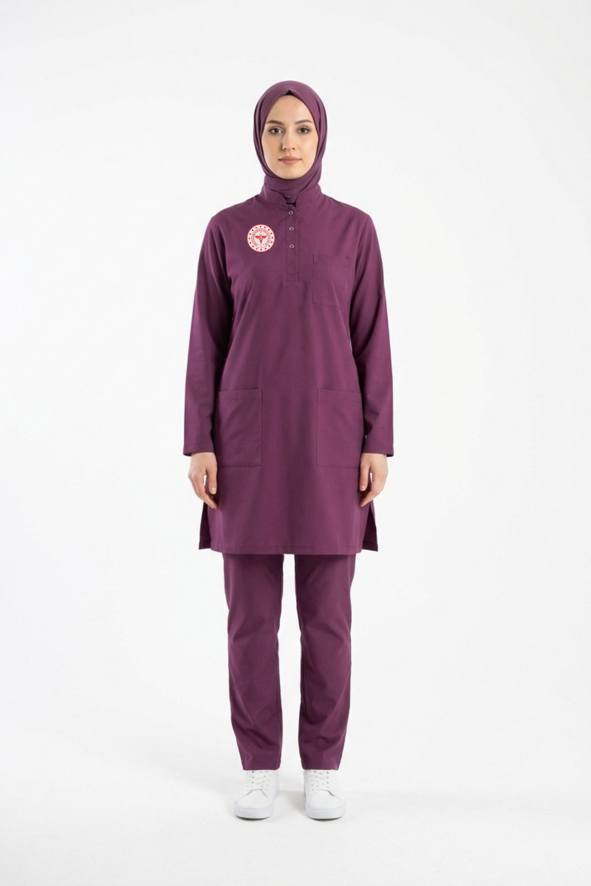 Ebe Forması Likralı Scrubs Tesettür Takım