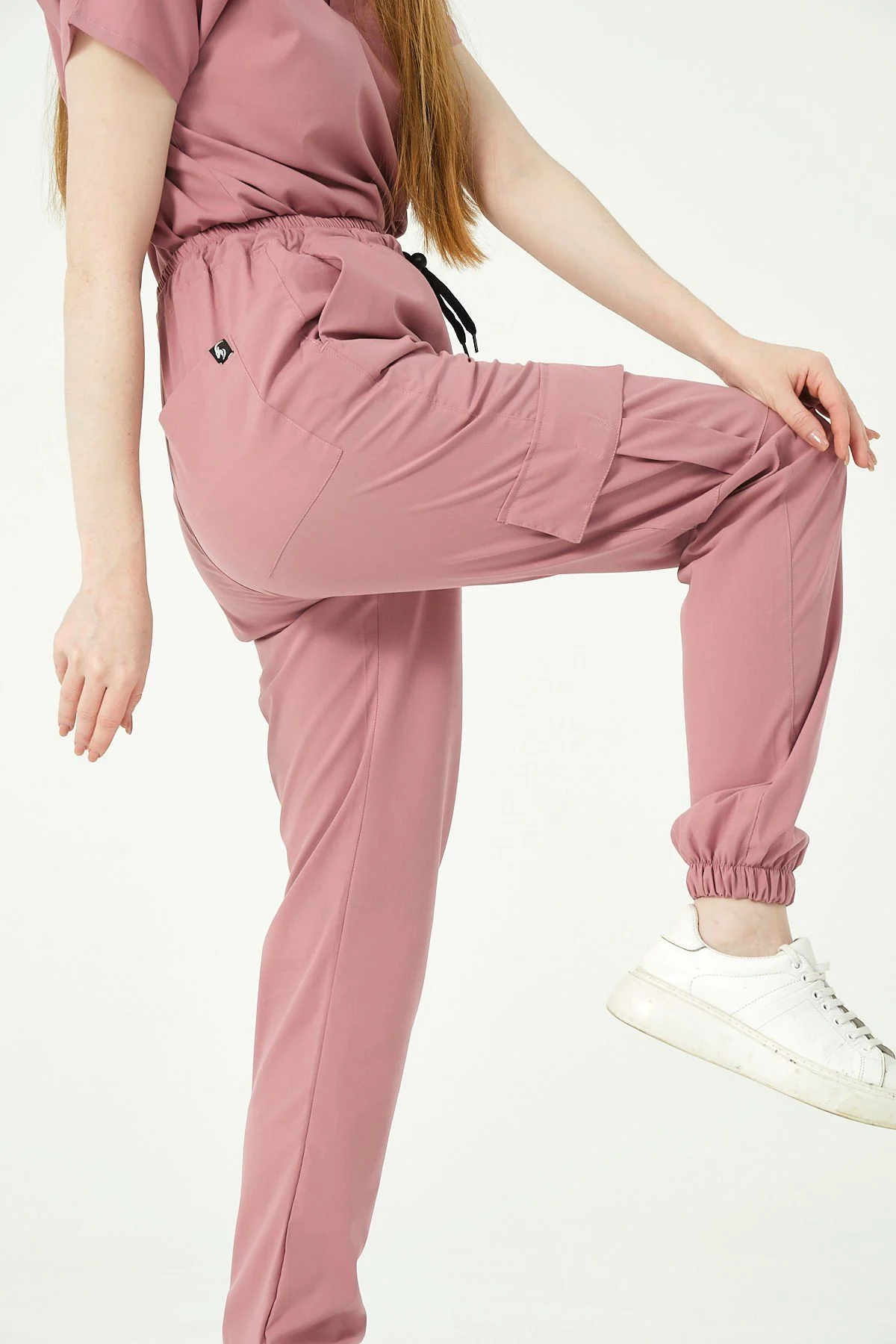 Likralı Kargo Cep Jogger Paça Doktor Hemşire Forması Tek Alt 