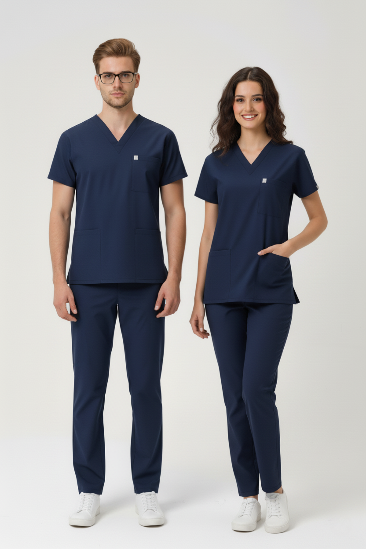 Unisex Yarasa Kol Likralı Scrubs