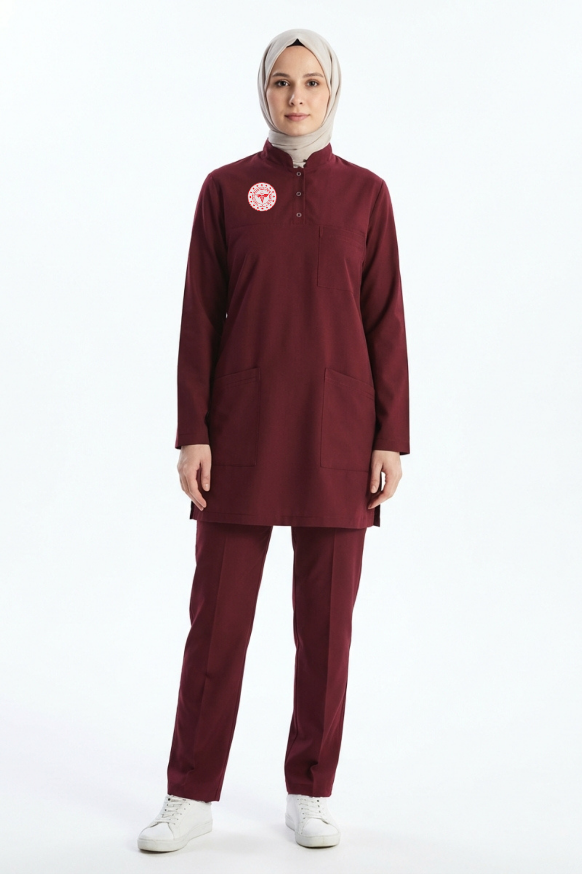 Lisans Lisansüstü Sağlıkçı Forması Likralı Scrubs Tesettür Takım 